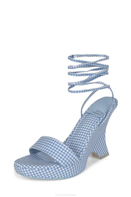 mujer oraura Jeffrey Campbell F6JX1194 sandalia plataforma guinga azul