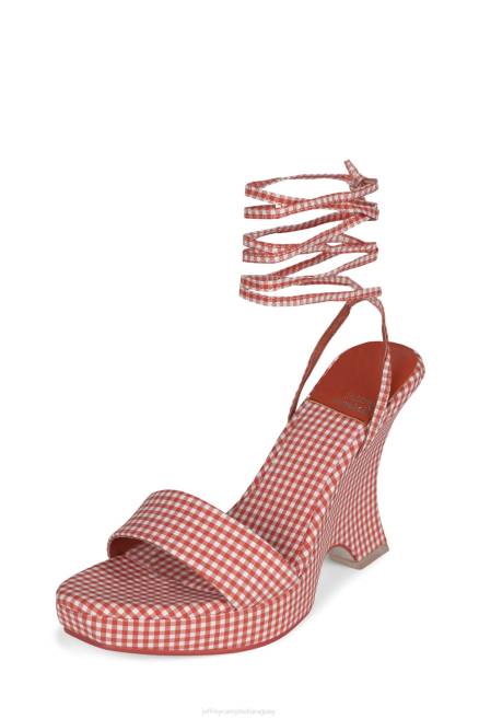 mujer oraura Jeffrey Campbell F6JX1195 sandalia plataforma guinga roja