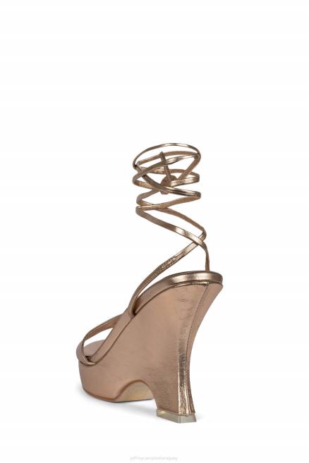 mujer oraura Jeffrey Campbell F6JX1196 sandalia plataforma oro rosa metalizado