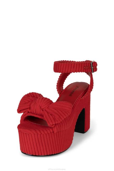 mujer picnic Jeffrey Campbell F6JX1006 sandalia plataforma toalla de rayas rojas