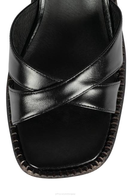 mujer productor Jeffrey Campbell F6JX1165 sandalia plataforma pila de esmalte marrón negro