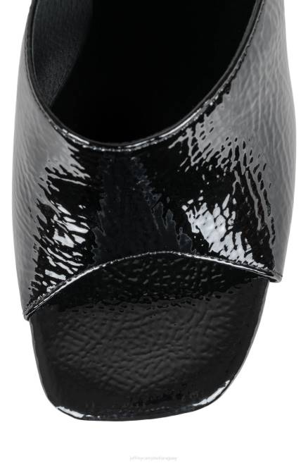 mujer roxi Jeffrey Campbell F6JX1128 sandalia plataforma charol arrugado negro