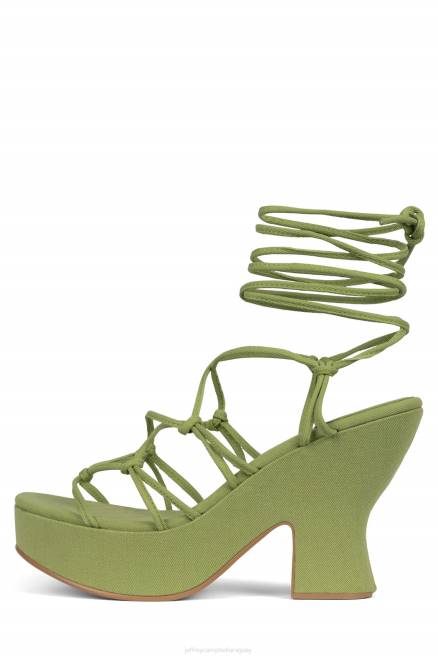 mujer shindia Jeffrey Campbell F6JX1118 sandalia plataforma mezclilla verde