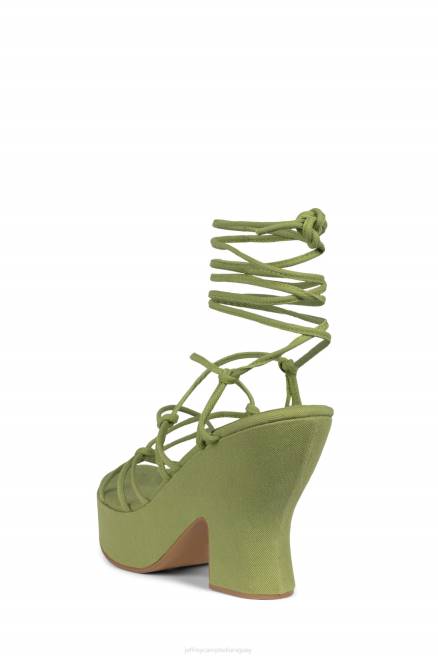 mujer shindia Jeffrey Campbell F6JX1118 sandalia plataforma mezclilla verde