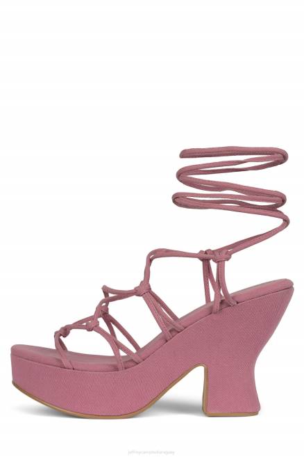 mujer shindia Jeffrey Campbell F6JX1119 sandalia plataforma mezclilla rosa