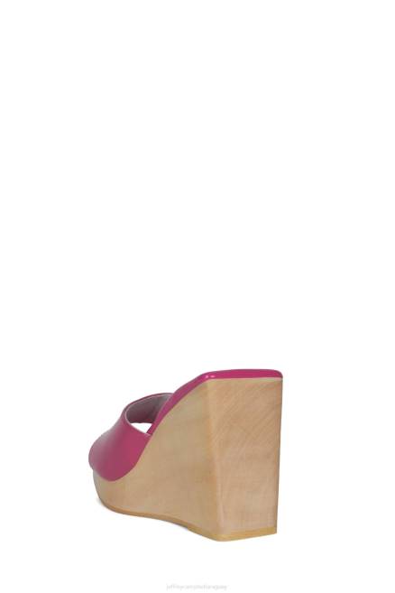 mujer simona Jeffrey Campbell F6JX957 sandalia plataforma charol fucsia