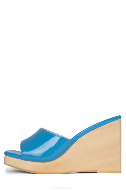 mujer simona Jeffrey Campbell F6JX958 sandalia plataforma charol azul
