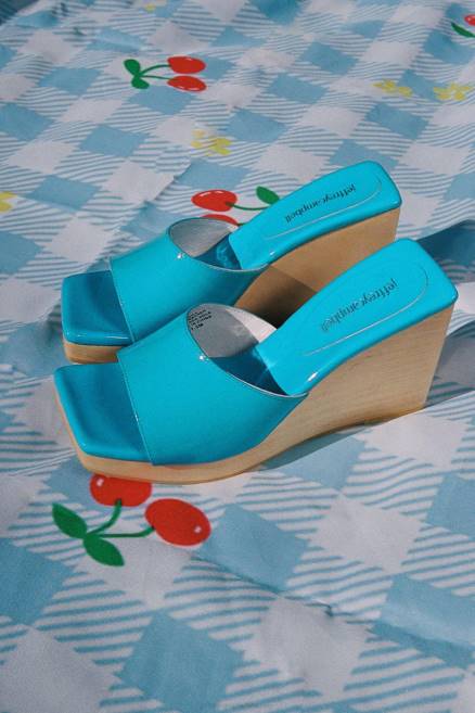 mujer simona Jeffrey Campbell F6JX958 sandalia plataforma charol azul