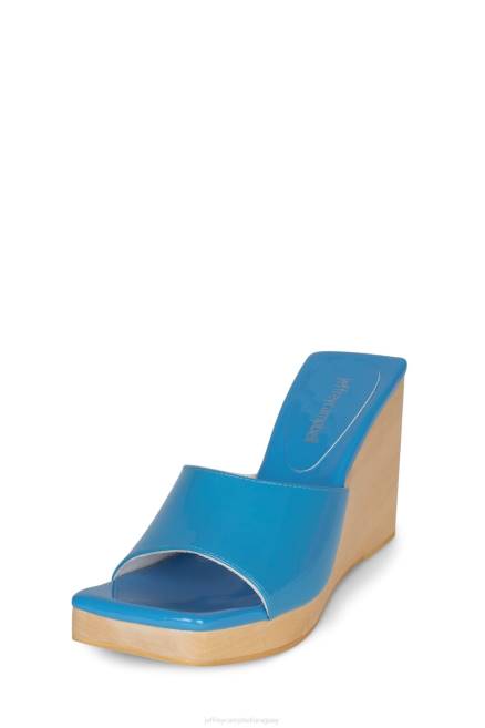 mujer simona Jeffrey Campbell F6JX958 sandalia plataforma charol azul