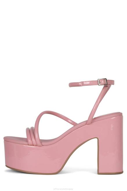 mujer tipo de serpiente venenosa Jeffrey Campbell F6JX951 sandalia plataforma charol rosa