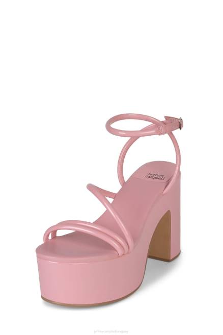 mujer tipo de serpiente venenosa Jeffrey Campbell F6JX951 sandalia plataforma charol rosa