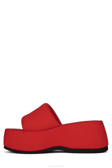 mujer txt-me Jeffrey Campbell F6JX1 sandalia plataforma neopreno rojo