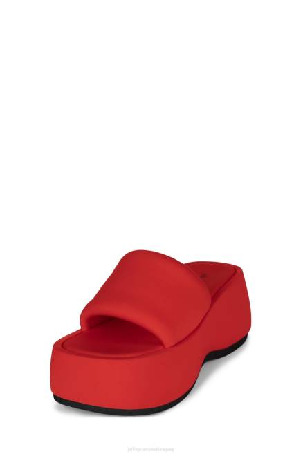 mujer txt-me Jeffrey Campbell F6JX1 sandalia plataforma neopreno rojo