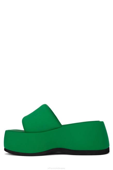 mujer txt-me Jeffrey Campbell F6JX4 sandalia plataforma neopreno verde