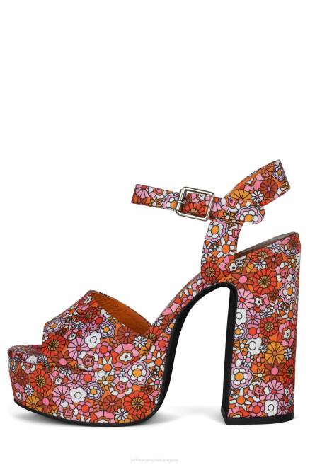 mujer veranos-3 Jeffrey Campbell F6JX1008 sandalia plataforma rojo rosa multi floral