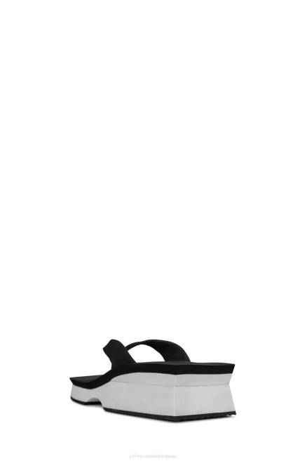 mujer y2k Jeffrey Campbell F6JX1202 sandalia plataforma blanco negro