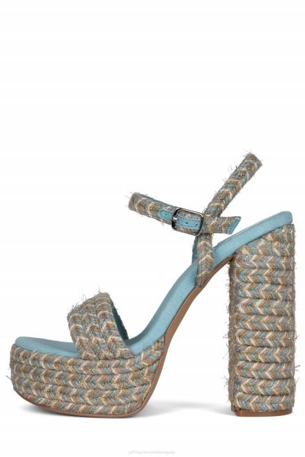 mujer yate Jeffrey Campbell F6JX1169 sandalia plataforma multi azul