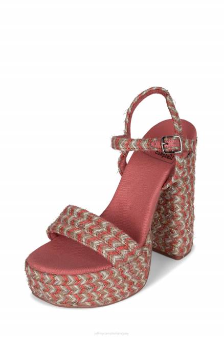 mujer yate Jeffrey Campbell F6JX1170 sandalia plataforma multi rojo