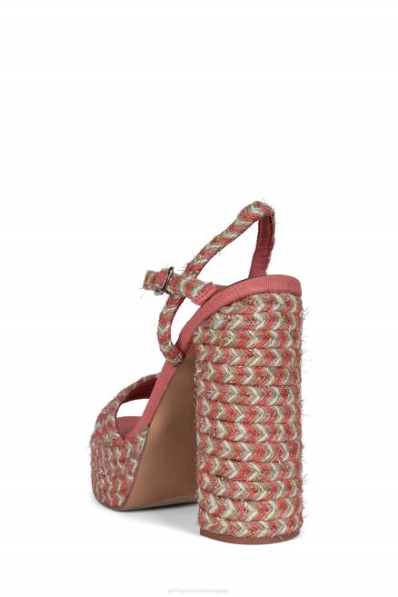 mujer yate Jeffrey Campbell F6JX1170 sandalia plataforma multi rojo