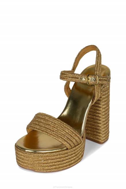 mujer yate Jeffrey Campbell F6JX1172 sandalia plataforma oro