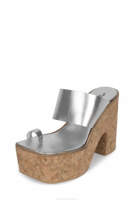 mujer yesmina-st Jeffrey Campbell F6JX1142 sandalia plataforma plata