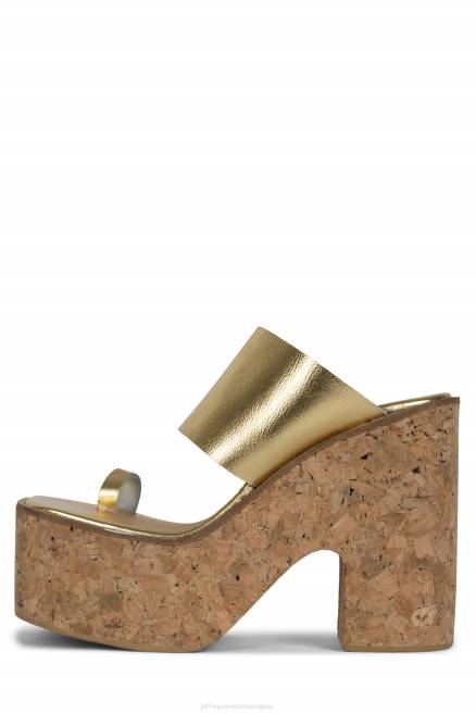 mujer yesmina-st Jeffrey Campbell F6JX1143 sandalia plataforma oro