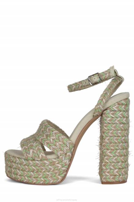 mujer yola Jeffrey Campbell F6JX1173 sandalia plataforma multi verde