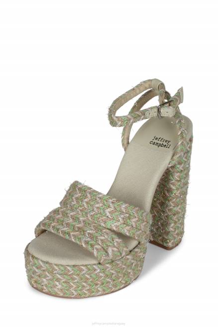 mujer yola Jeffrey Campbell F6JX1173 sandalia plataforma multi verde