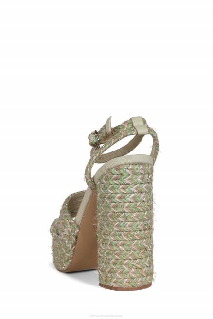 mujer yola Jeffrey Campbell F6JX1173 sandalia plataforma multi verde