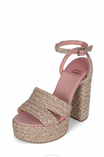 mujer yola Jeffrey Campbell F6JX1174 sandalia plataforma rosa multi