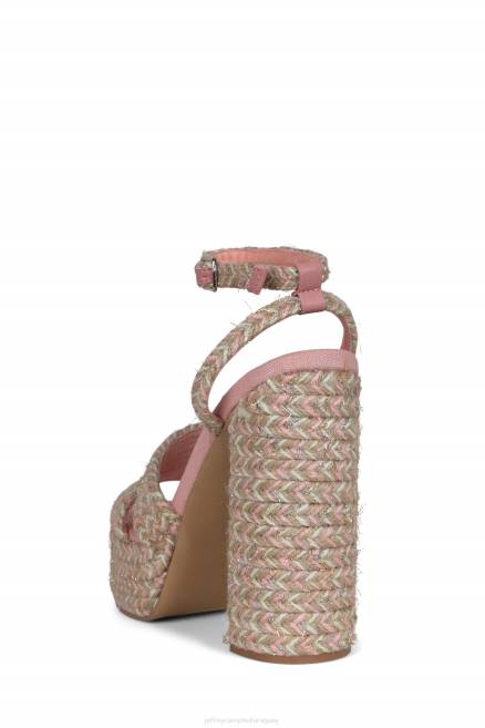 mujer yola Jeffrey Campbell F6JX1174 sandalia plataforma rosa multi