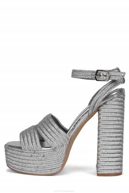 mujer yola Jeffrey Campbell F6JX1175 sandalia plataforma plata