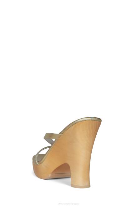 mujer zorro Jeffrey Campbell F6JX1102 sandalia plataforma oro iridiscente