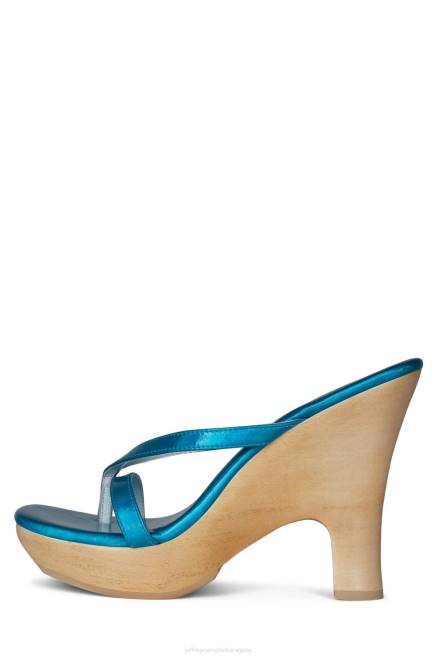 mujer zorro Jeffrey Campbell F6JX1103 sandalia plataforma azul iridiscente