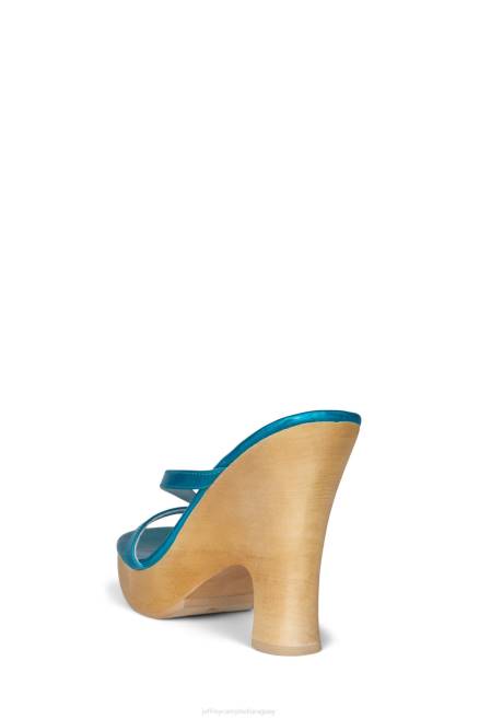 mujer zorro Jeffrey Campbell F6JX1103 sandalia plataforma azul iridiscente