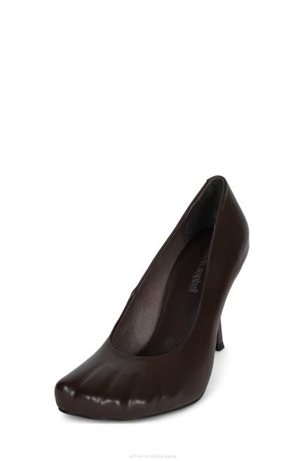 mujer ajustarse Jeffrey Campbell F6JX1331 bomba de tacón marron oscuro