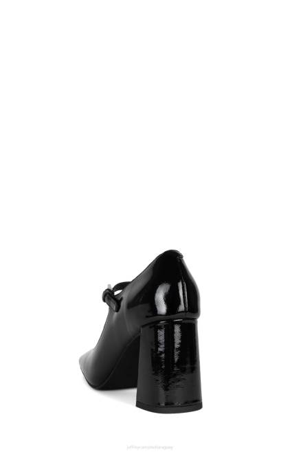 mujer bourdin-2 Jeffrey Campbell F6JX1359 bomba de tacón charol arrugado negro