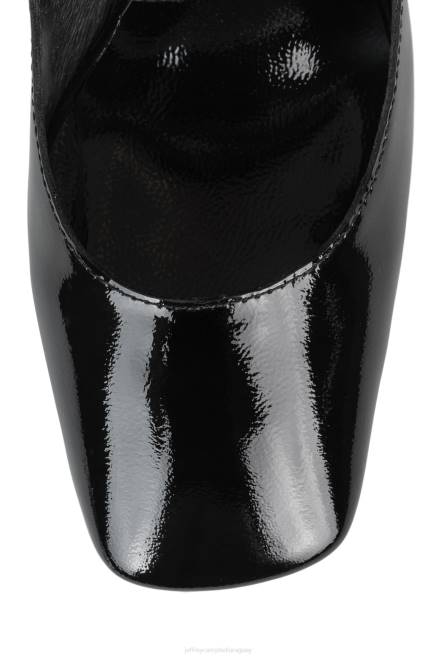 mujer bourdin-2 Jeffrey Campbell F6JX1359 bomba de tacón charol arrugado negro