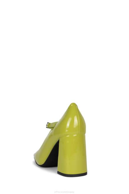 mujer bourdin-2 Jeffrey Campbell F6JX1360 bomba de tacón patente verde