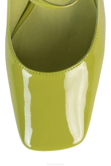 mujer bourdin-2 Jeffrey Campbell F6JX1360 bomba de tacón patente verde