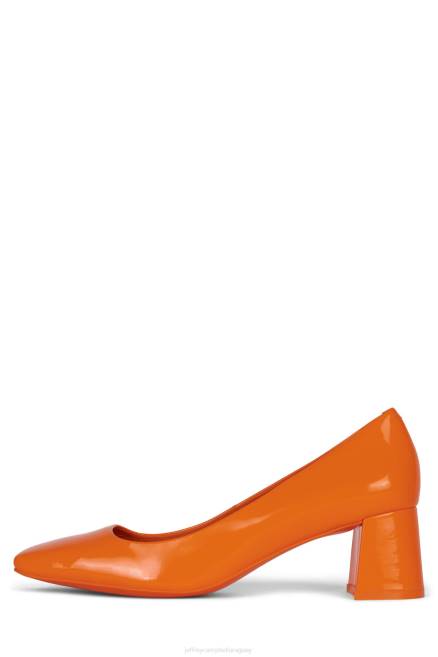 mujer eileen Jeffrey Campbell F6JX1325 bomba de tacón patente naranja