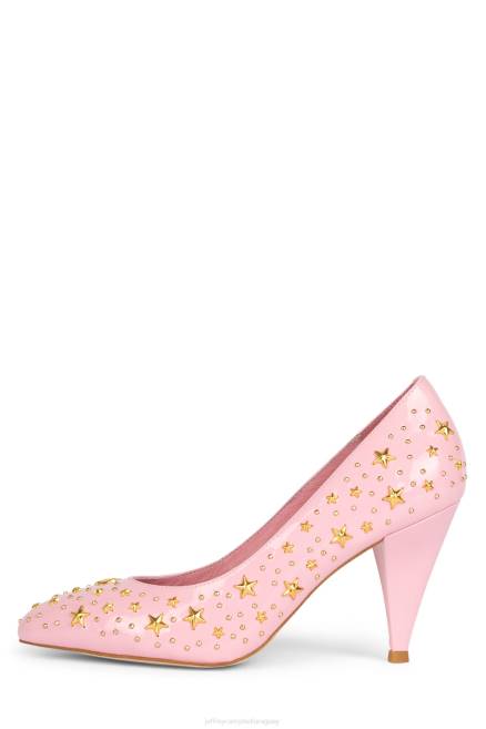 mujer estudio de las estrellas Jeffrey Campbell F6JX1374 bomba de tacón oro rosa charol