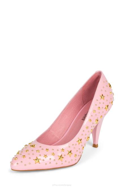 mujer estudio de las estrellas Jeffrey Campbell F6JX1374 bomba de tacón oro rosa charol