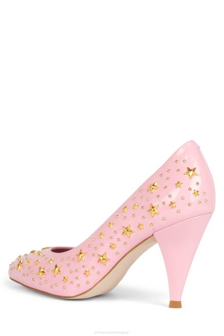 mujer estudio de las estrellas Jeffrey Campbell F6JX1374 bomba de tacón oro rosa charol