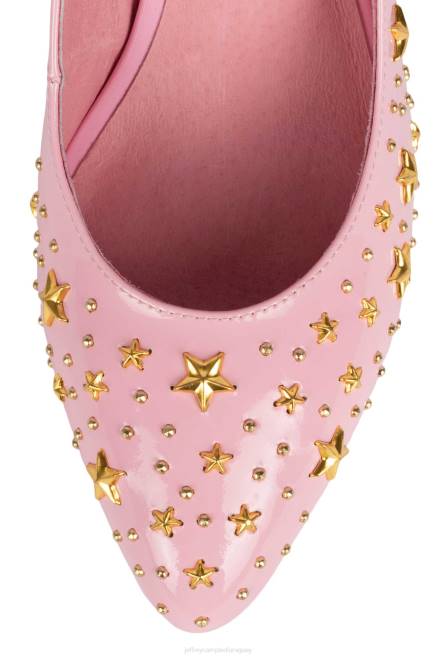 mujer estudio de las estrellas Jeffrey Campbell F6JX1374 bomba de tacón oro rosa charol