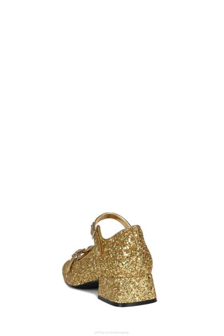 mujer musical Jeffrey Campbell F6JX1399 bomba de tacón brillo dorado