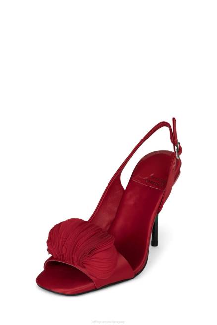 mujer rosado Jeffrey Campbell F6JX1314 bomba de tacón satén rojo