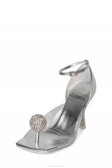 mujer sofística Jeffrey Campbell F6JX1336 bomba de tacón plata