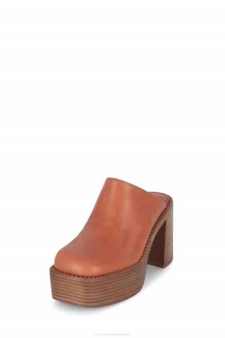 mujer batería Jeffrey Campbell F6JX1711 mula de tacón pila de esmalte natural naranja