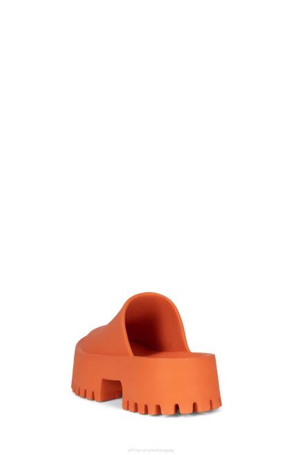 mujer obstruir Jeffrey Campbell F6JX1691 mula de tacón naranja